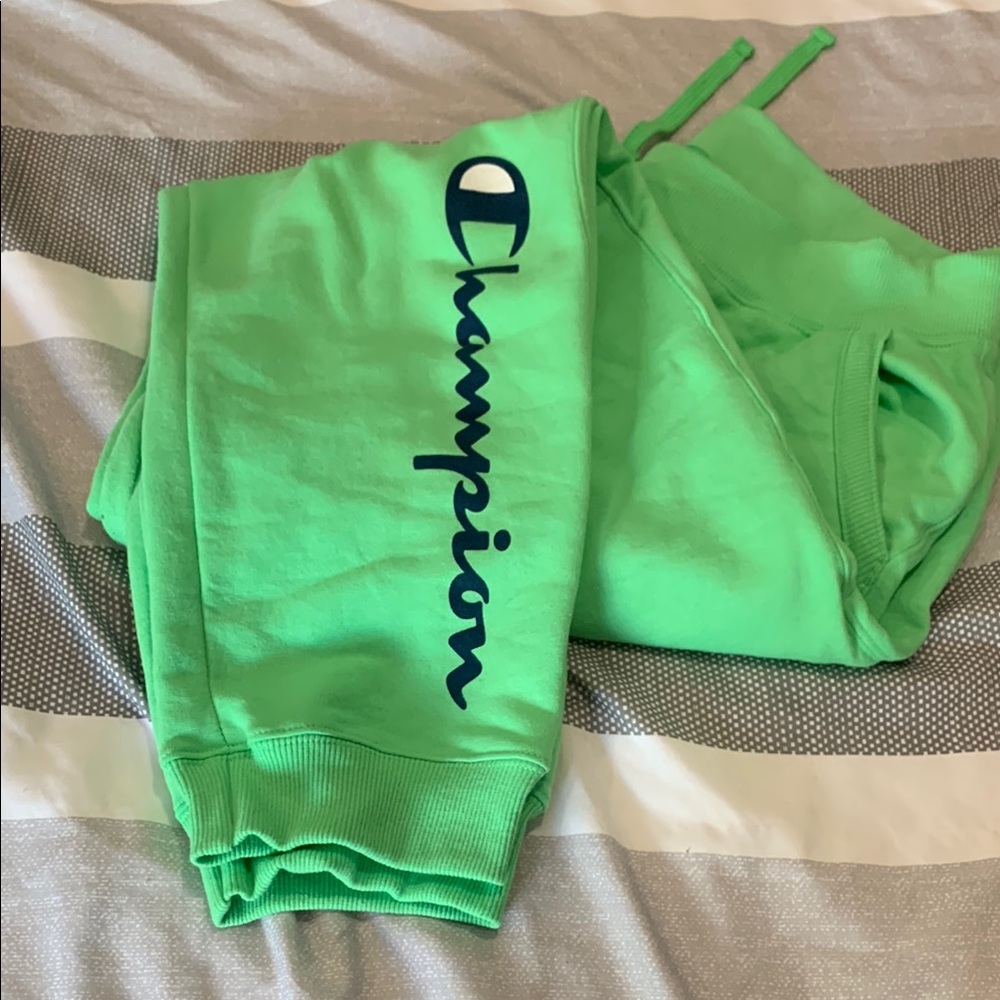 Champion Green Sweatpants Athletic Joggers